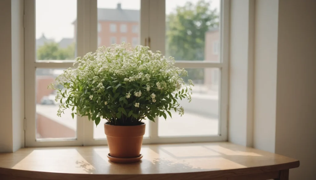 plantes avec petites fleurs blanches