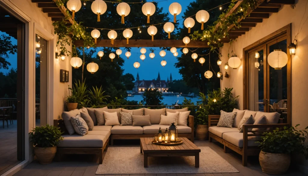 lanternes pour la terrasse