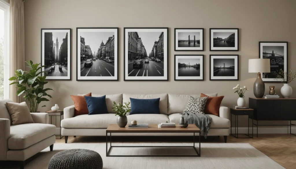 rails pour accrocher des photos